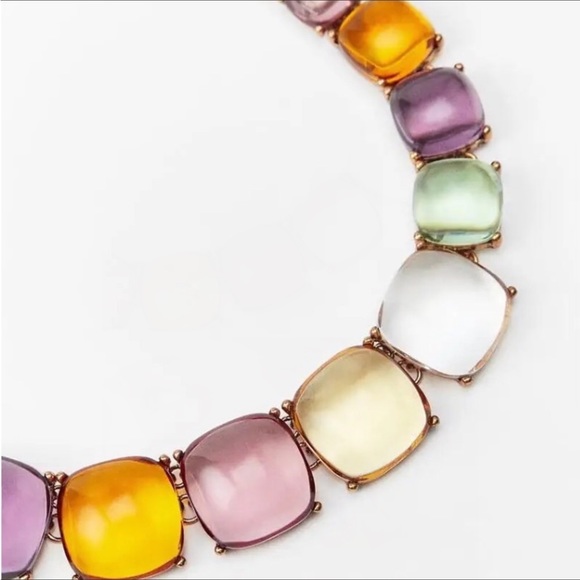 New Zara Multicolor Resin Cube Necklace - Picture 5 of 16